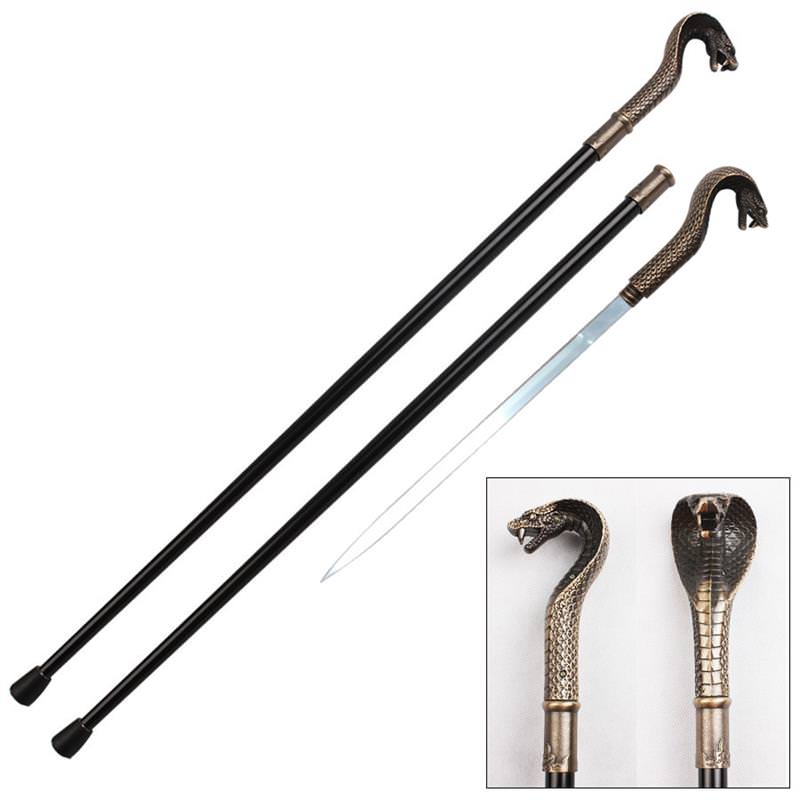 King Cobra Strike Snake Cane Sword - Tophatter's Army Products & Self Defense Collectible Weapons - Tophatter Daily Deals
